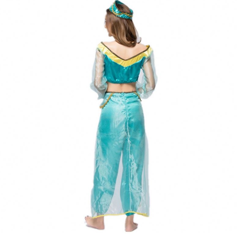 Cosplay vrouwen Halloween Arabische prinses Aladdin volwassen Jasmin kostuum HCAL-009