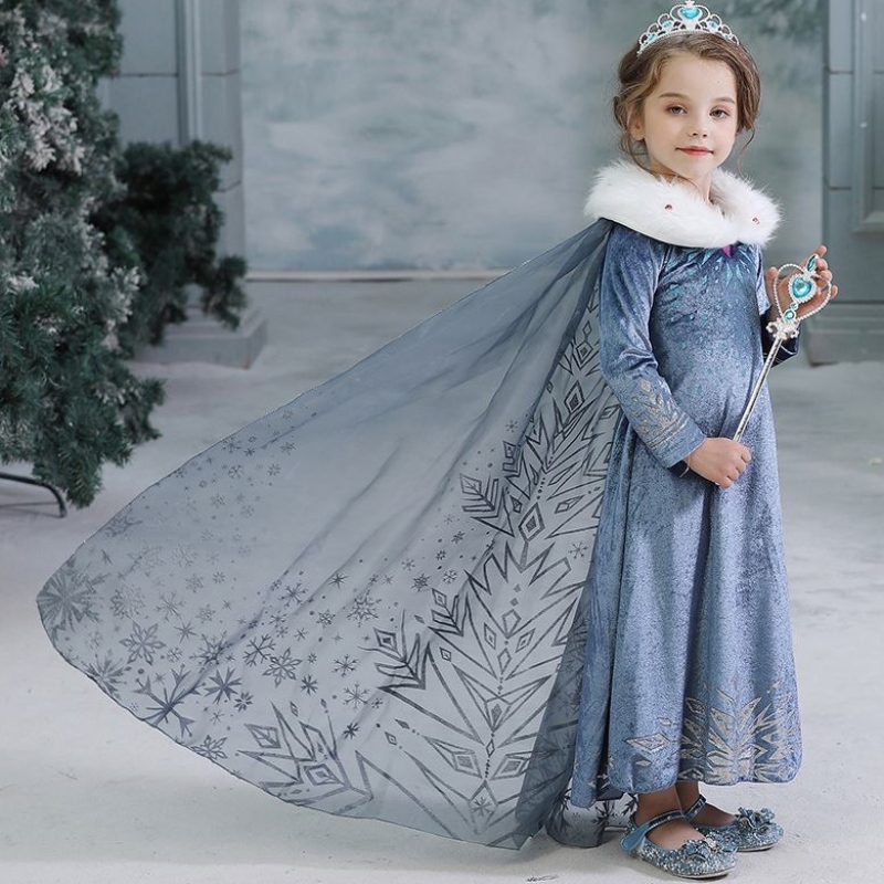 Baige cosplay feest verkleed prinses Elsa Anna Fashion Dress kostuum Halloween Fairy Princess Kids Fancy Dress -kostuum