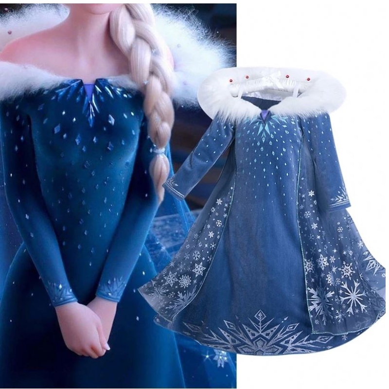 Baige cosplay feest verkleed prinses Elsa Anna Fashion Dress kostuum Halloween Fairy Princess Kids Fancy Dress -kostuum