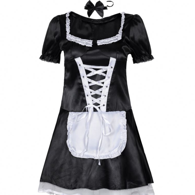 Zoete lolita jurk Franse meid outfit ober kostuum vrouwen sexy schort jurk cosplay feestkleding voor meisjes plus maat