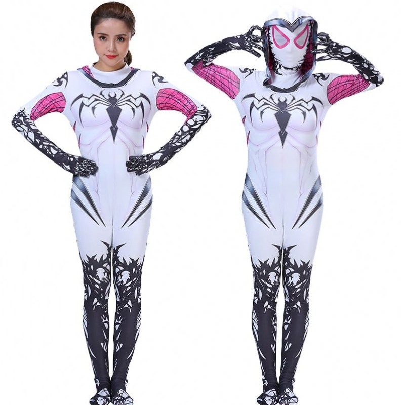 2022 Nieuw ontwerpelastisch en ademende elastische en ademende Venom Bodysuit Costuumes Party Cosplay
