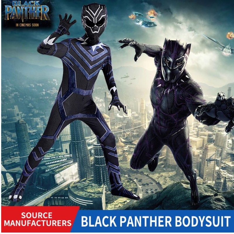 Kinderen Kostuum Cosplay Kleding Black Panther Bodysuit Marvel Superhero Costumes Party