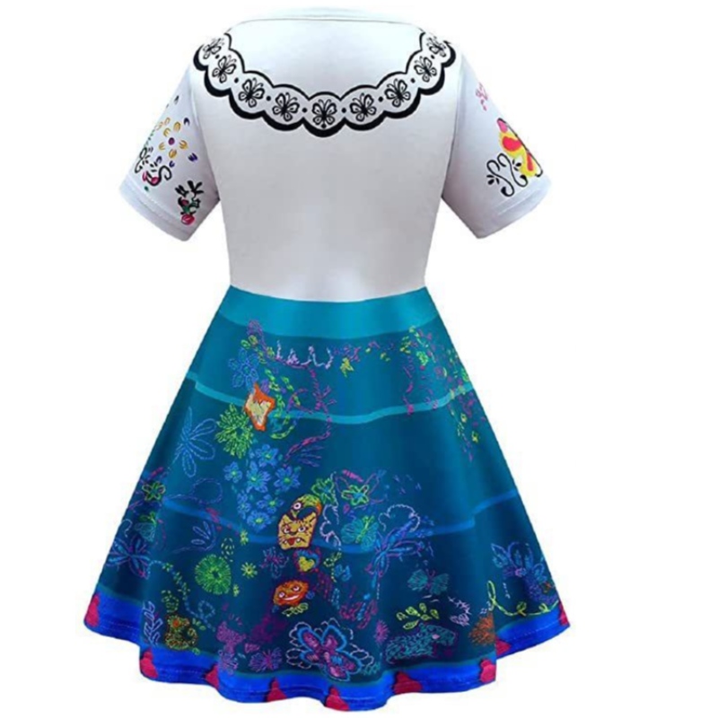 2022 Groothandel Nieuwe aankomst Magic Film Hot Kids Halloween Dress Kostuum Kinderen Baby Girls Outfit Dress Kostuum met tas