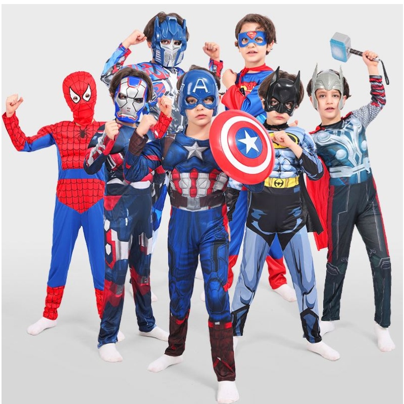 Spierkleding voor jongens flash kostuum fantasie verkleedjumpsuits kinderfilm carnaval feest Halloween kerstfeest cos pakken