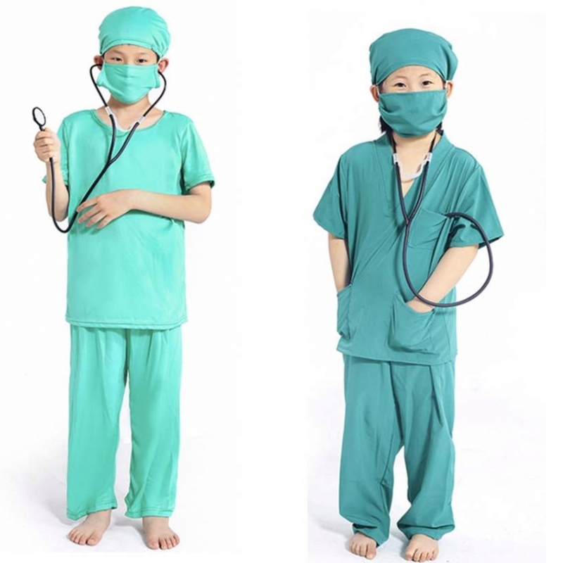 Themafeest Masquerade Show Role Play Professional Doctor Nurse Child Doctor Costume HCBC-004