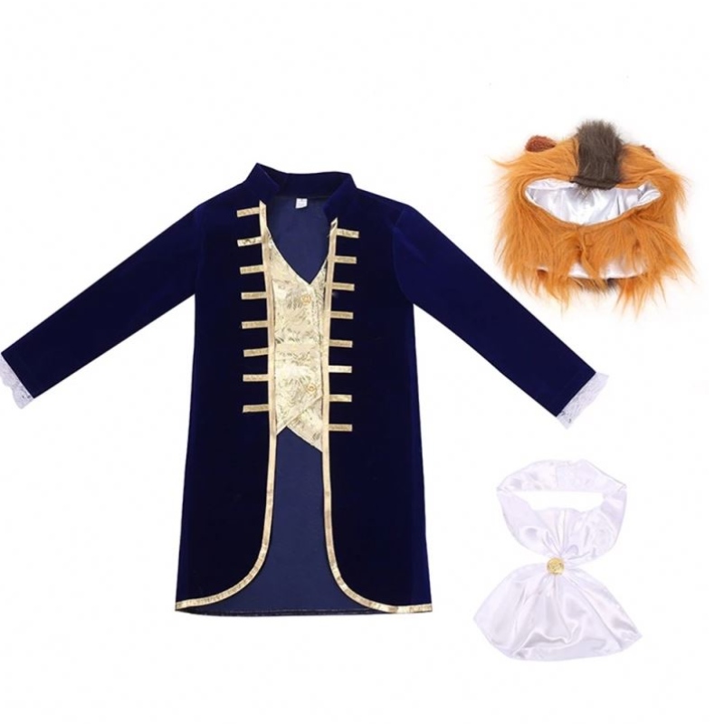 Babyjongen peuter Halloween Cosplay Beast Prince Kids Prince kostuum met hoofddeksels HCBL-014