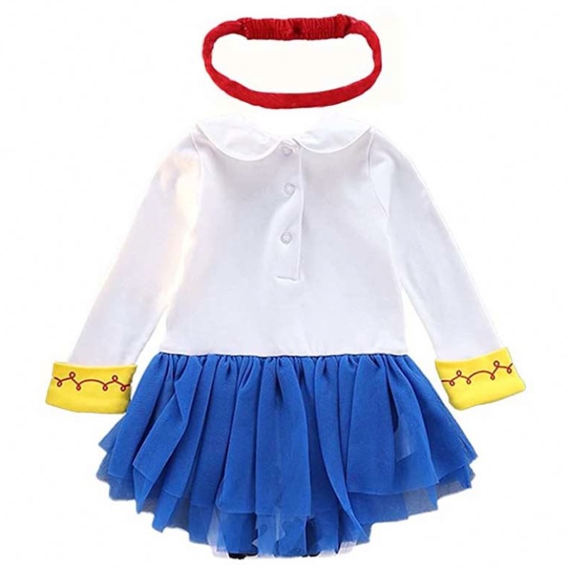 Halloween Birthday Party Fancy Outfits Baby Girl Princess Costumes Cowgirl Romper met hoofdband HCTS-004