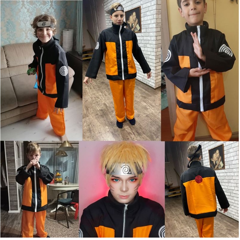 Kind&ADULTS Japanse anime Akatsuki Cosplay Kostuum Kids Anime Outfit Suits met Hoofdband Kids Fantasy Show