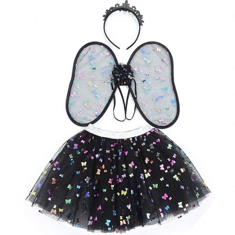 Queen Costume Fairy Princess Dress Up Set met Tutu Rok Crown Headband Tutu Rok voor Children Girls Festival Party