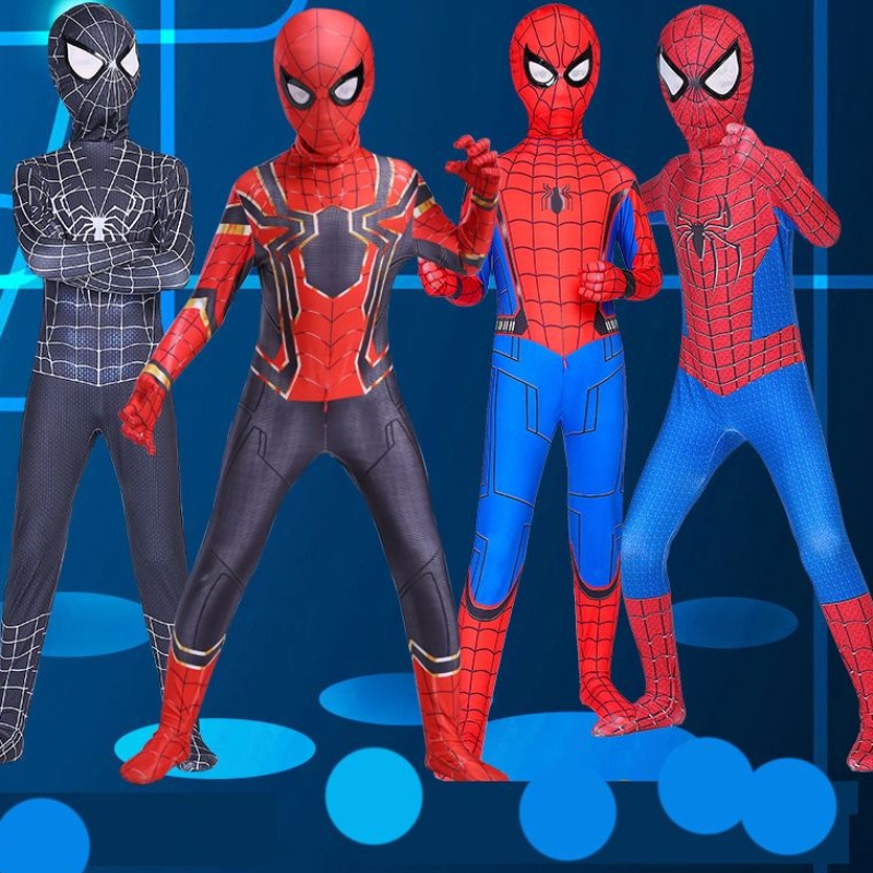Red Black Spiderman Kostuum Spider Man Pak Spider-Man Costumes Kinderen Spider-Man Cosplay kleding Halloween-kostuum