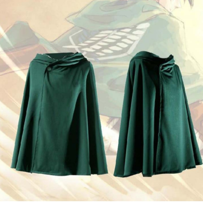 Cosplay kostuum Japanse anime hoodie cosplay kostuum groene cape heren kledingaanval op ti-tan