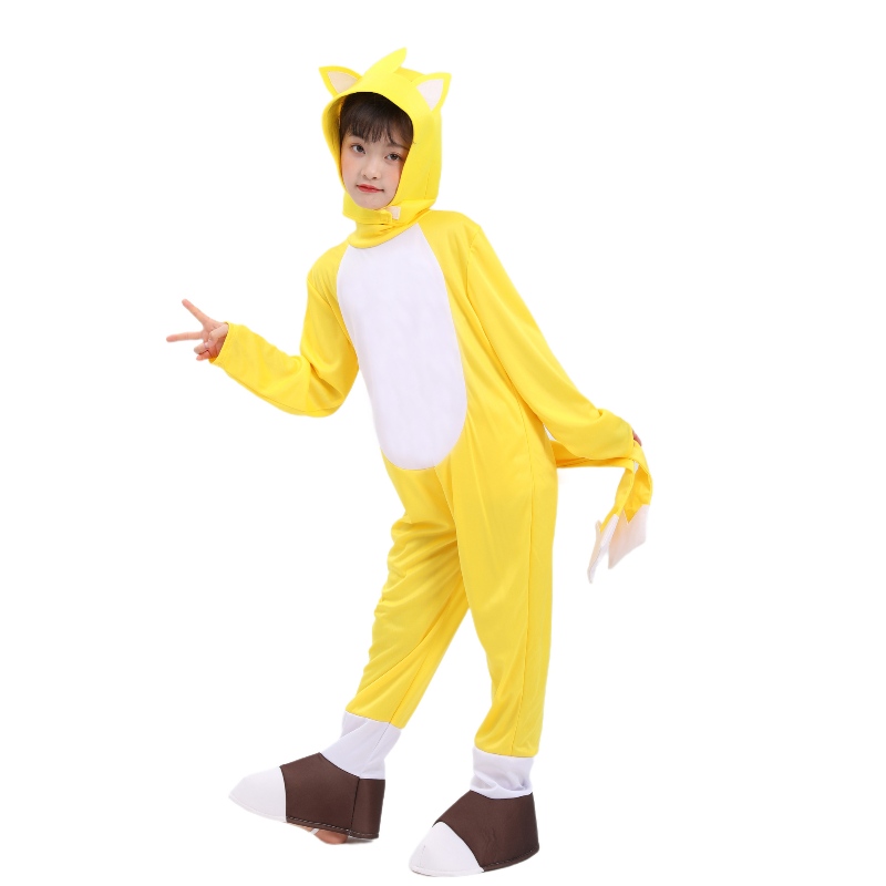 2022 Supersonic Kid Super Black Sonic Yellow Shadow Chartume voor Halloween