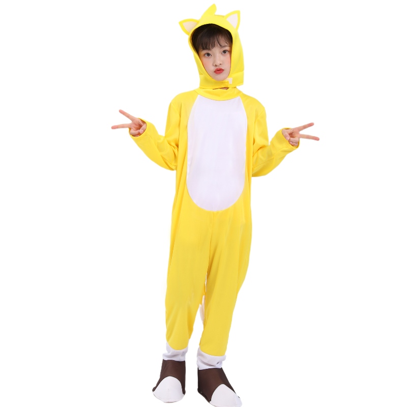2022 Supersonic Kid Super Black Sonic Yellow Shadow Chartume voor Halloween