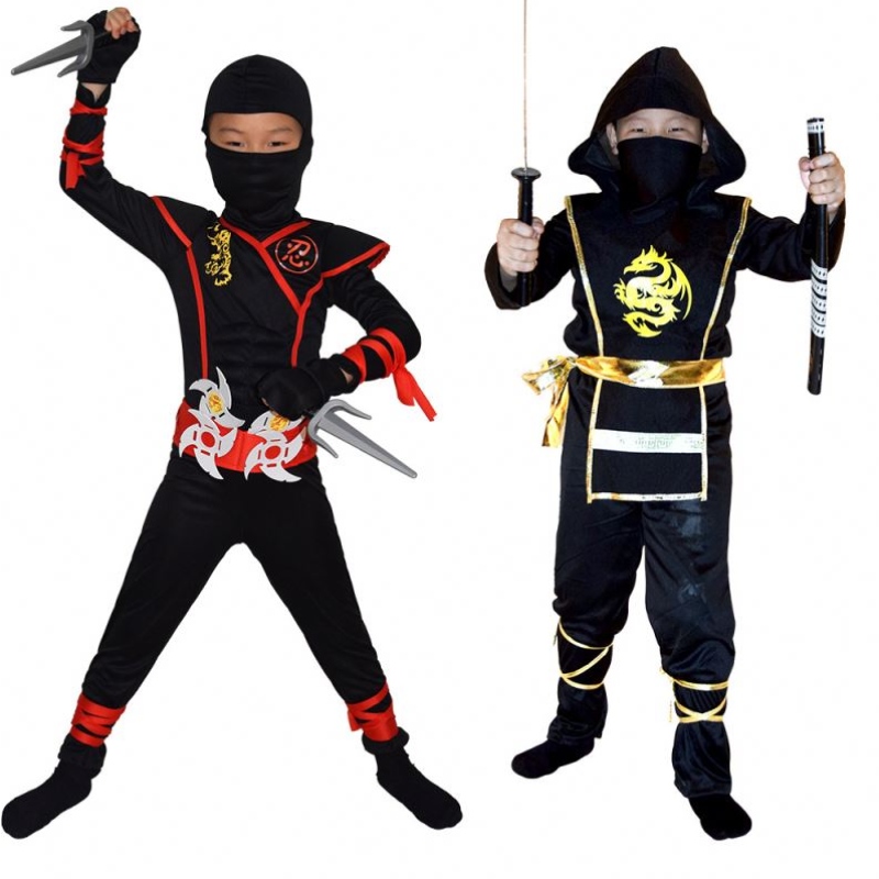 Jongens meisjesninja cosplay feest fancy jurk dagger mes darts carnaval helloween zwaardvechter hoor pak kinder kostuum