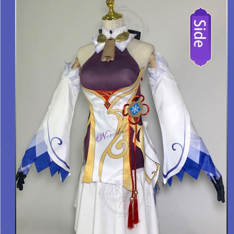 Genshin impact Ganyu Cosplay kostuum anime Halloween Party Fancy Dress Women Sexy Outfit Wig Shoes Horns Props Game Suit
