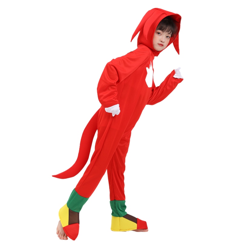 Kinderen Stage Performance Kostuums Red Sonic Halloween -kostuum voor kinderen