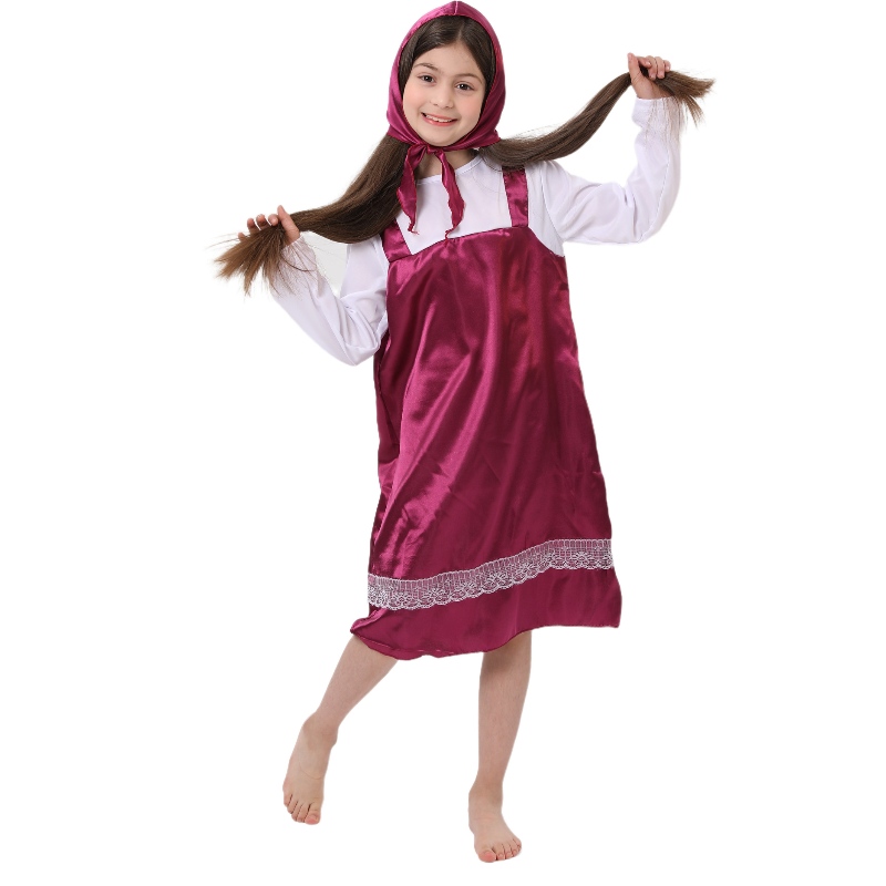 Hete uitverkoop schattige twee stukken kleine rooddraaiende kap Halloween -kostuums voor meisjes