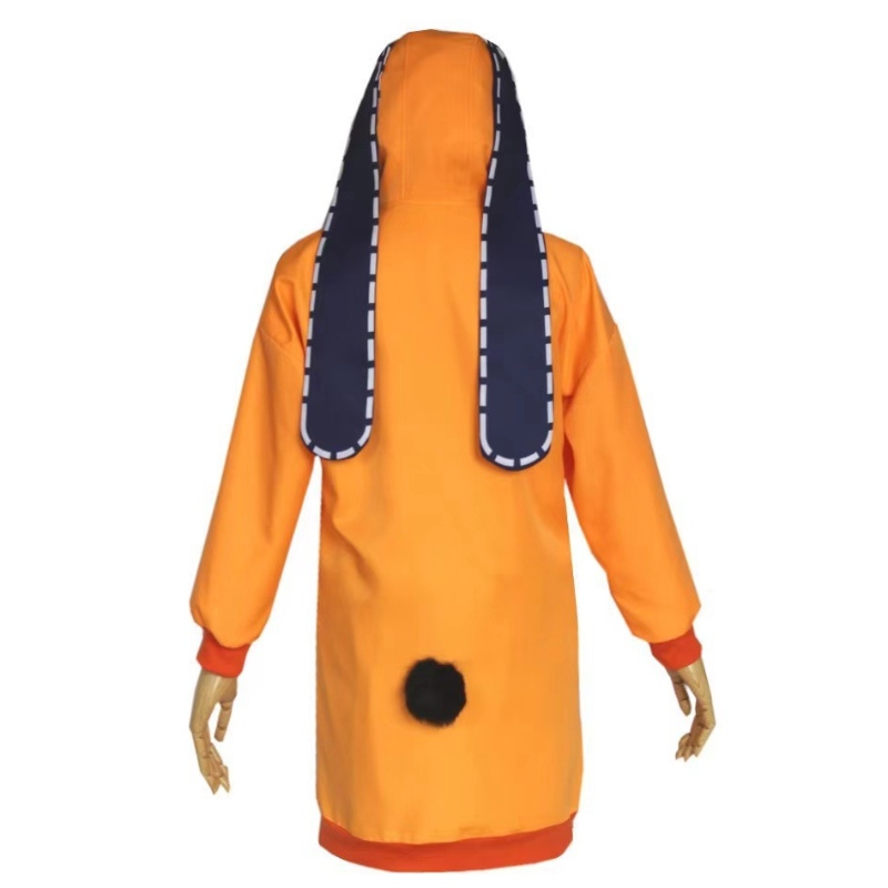 Schattige oranje konijnjacht anime cosplay kostuum dames meisje hoodie