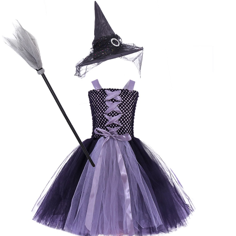Amazon Hot Seller Novelties Child \\'s Classic Witch-kostuumjurk en hoed X-XXL