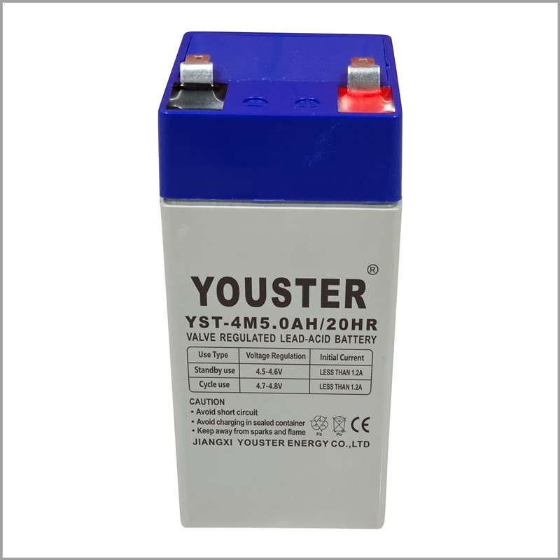Youster oplaadbare kleine afgesloten loodzuurbatterij 4V 5AH 20HR voornoodlicht/alarmsysteem