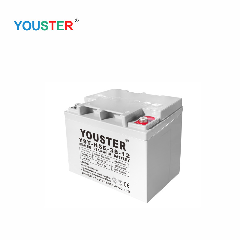 Chinese fabrikant oplaadbare loodzuur VRLA 12V 38AH ZONDAG SYSTEEM LEAD BATERY