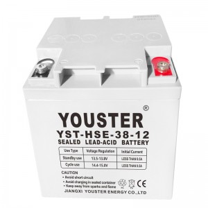 Chinese fabrikant oplaadbare loodzuur VRLA 12V 38AH ZONDAG SYSTEEM LEAD BATERY