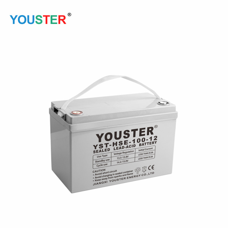Hoge zuivere lood 99.9997% 12v serie lange levensduur loodzuur batterij 12v100ah zonne-batterij