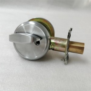 3502 zinklegering hoogwaardige single cilinder Deadbolt lock-satinnikkel, eigentijdse ronde dodebolt deurknop slot