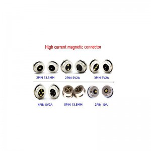 2pin/3pin/4pin/5pin/6pin Magnetische mannelijke vrouwelijke pogo pin connector voor LED