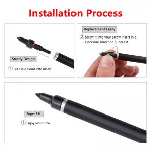 Elongarrow 100grain schroefveld punt pijlpunten voor 7.62mm koolstofpijl