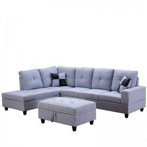 Stoffen Sectionele Sofa Woonkamer Sofa Set met opslag
