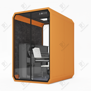 Geen aanrakingswards isolatie beweegbare 4-persoons kantoorpod gebouw traditionele geluiddichte cabine conversatie vergaderruimte