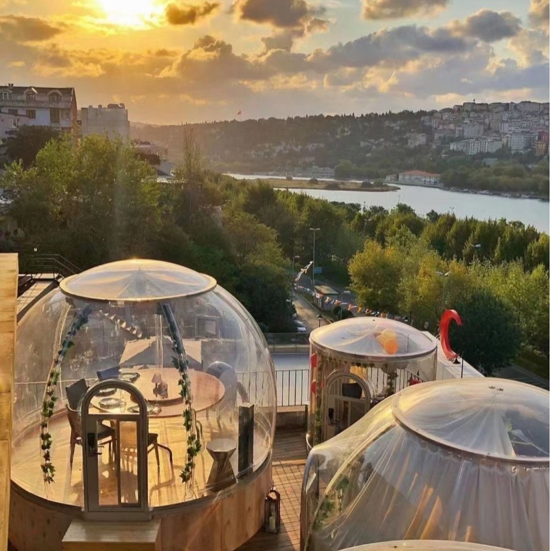 4 Meters Luxe Transparante koepeltent geodesische openluchtcamping koepeltent voor resort hotel, Camping, Openluchtactiviteiten