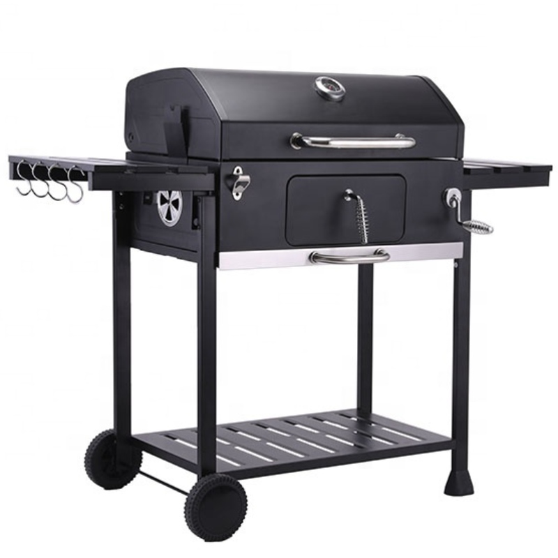 Moderne Commerciële Grote Draagbare Outdoor Houtskool Grill Achtertuin Party Grill met Planken