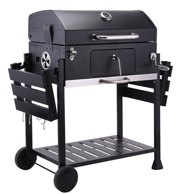 Moderne Commerciële Grote Draagbare Outdoor Houtskool Grill Achtertuin Party Grill met Planken