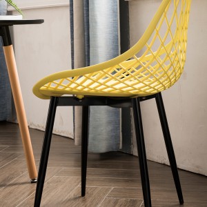 Hoge Kwaliteit Modern Design China Fabriek Plastic Mesh Stoel Eetkamer PP Seat Plastic Eetkamerstoelen