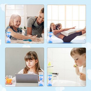 Bestseller kleurrijke plastic zandtimer klok 2/3/5/10/15/30 min voor kinderspellen decor zandloper