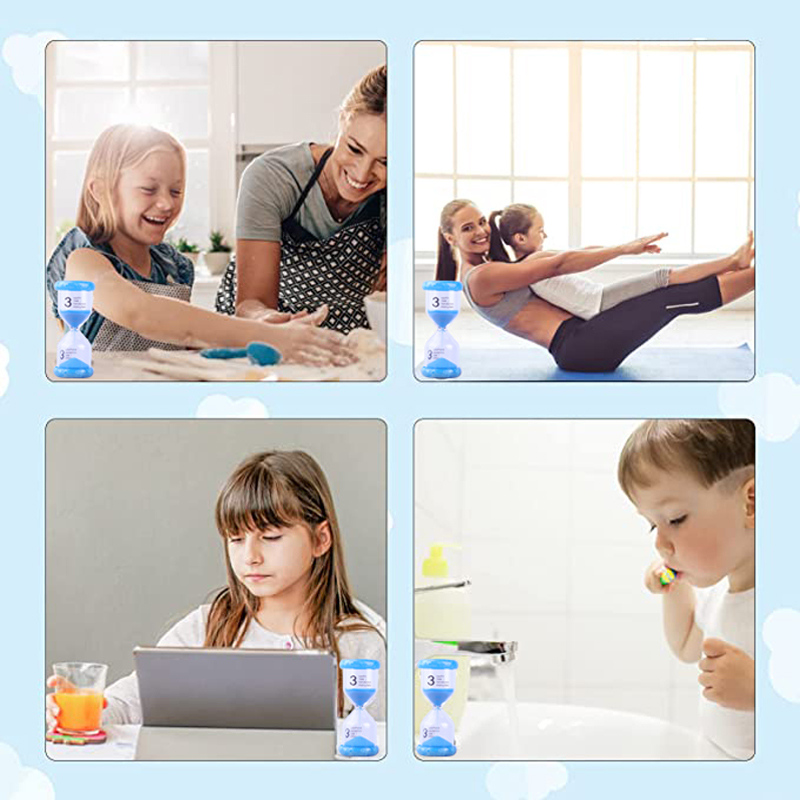 Bestseller kleurrijke plastic zandtimer klok 2/3/5/10/15/30 min voor kinderspellen decor zandloper