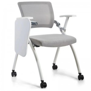 2022 Comfortabele plastic studentenschool trainingsstoelen met schrijftabletarm ergonomische stoel