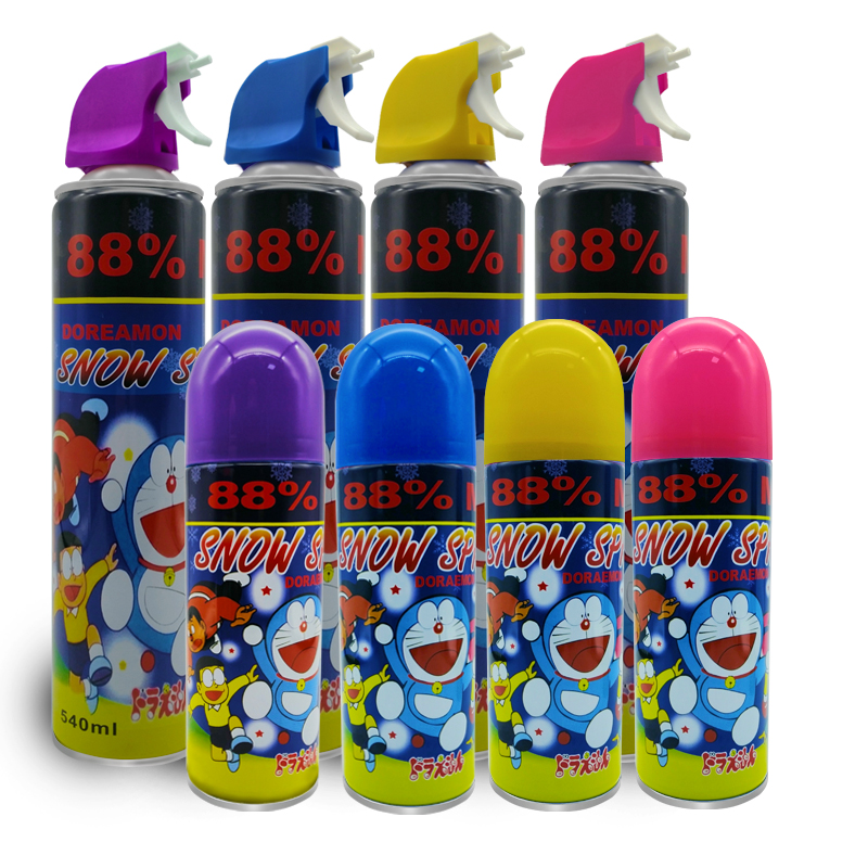 Doraemon sneeuwspray -feestschuim sneeuwspray vliegende sneeuwspray