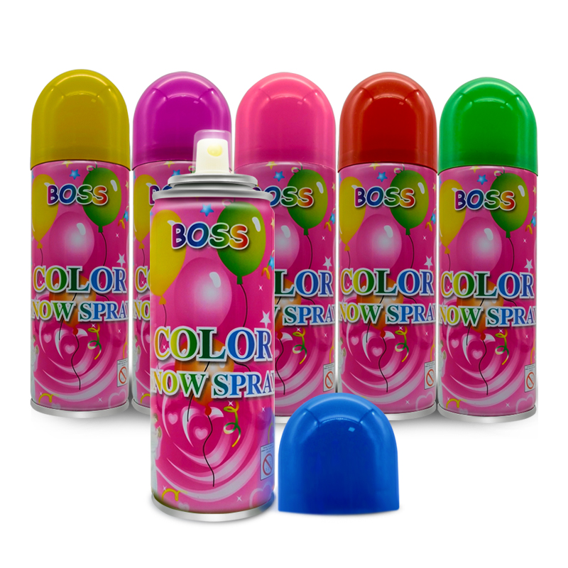 Kleur sneeuwspray kleur sneeuwschuim voor de Indiase holi -dag vieren