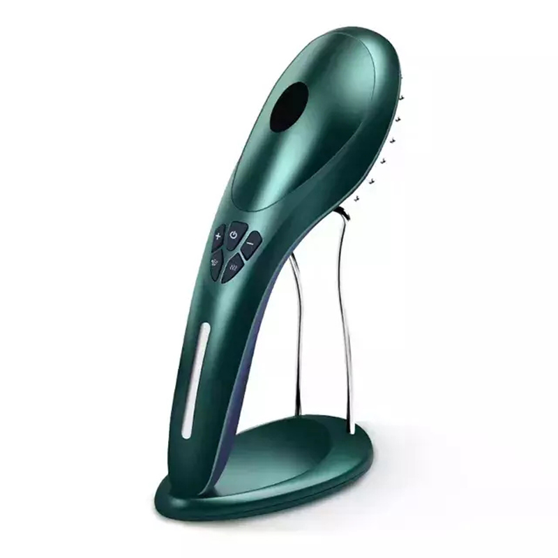Haargroei kam elektrische laserkop hoofdhuid massage massage RF roodblauw licht anti haarverlies behandeling EMS trillings haarborstel