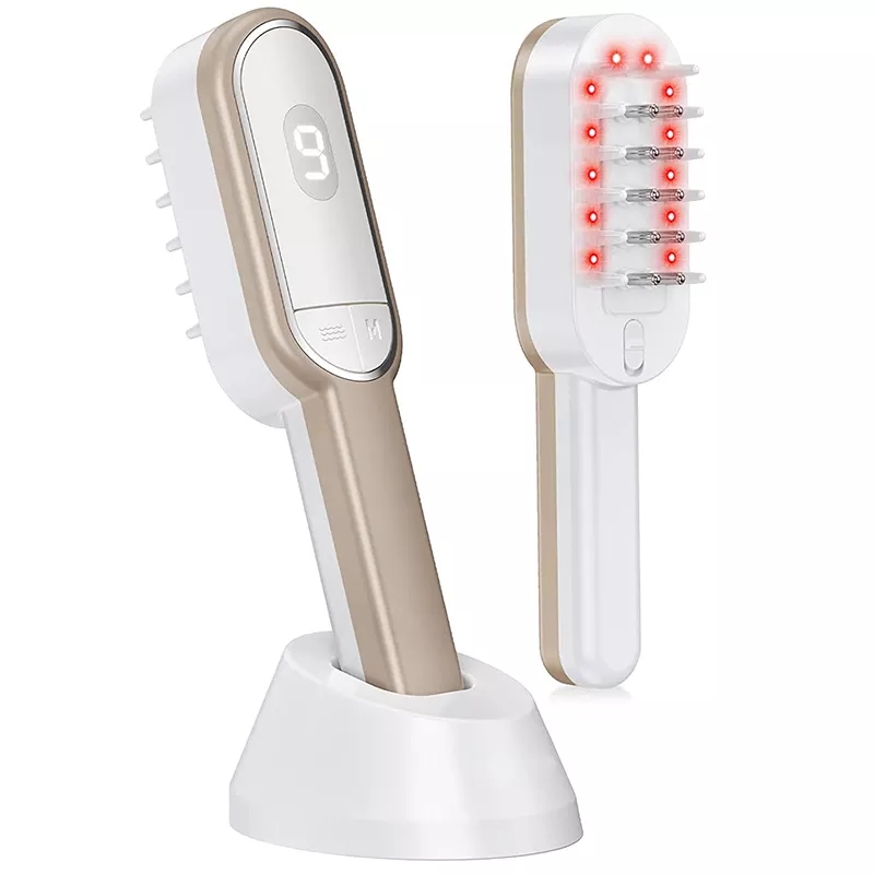 Oabes haarverzorgingskam laser haargroei kam hoofdhuid malp massager olie-control haarverlies preventie multifunctionele fototherapie ion haarverzorging kam combaal massagekam.