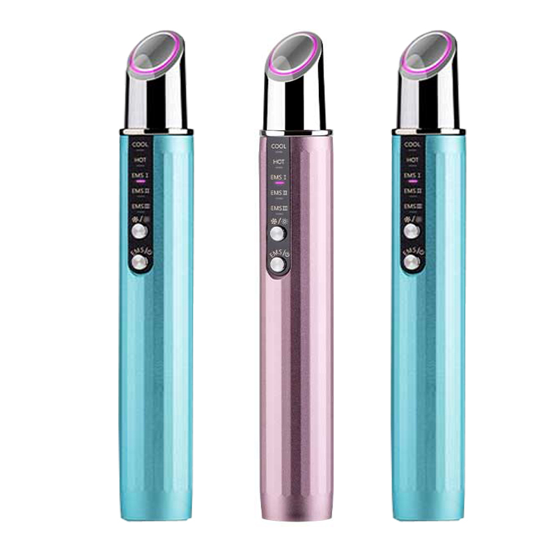 RF Beauty Eye Massager Stick EMS Beauty Eye Instrument Radio Frequency hot-cool Compressie instrument voor het verminderen van fijne lijnen, anti-rimpels, vervagende donkere cirkel, vervagende oogzakken