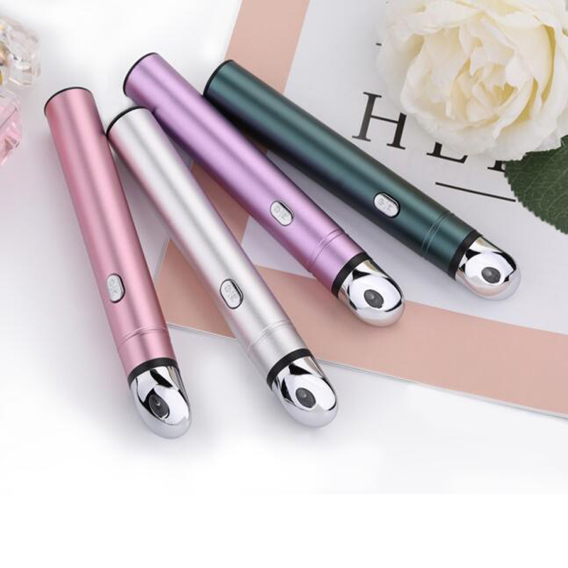 Verwarmde oogmasseerstandstaf - ionisch gezichtsmassager gereedschap, 42 ℃ Heat&vibratie eye roller, bevorder essentie -absorptie, anti -aging elimineren donkere cirkel, gezwollen oog, oogtasverwijdering
