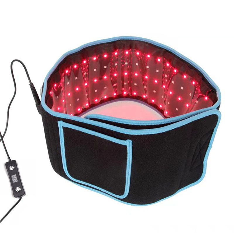 Nieuwe LED Red Light Belt -apparaten voor lichaamsflexibele draagbare dieprode 660nm en in de buurt van infrarood 850nm pad met timer voor body rugschouderpijn verlichting, rugschoudergewrichten spier, taille