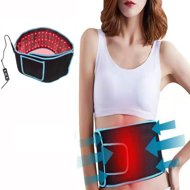 Nieuwe LED Red Light Belt -apparaten voor lichaamsflexibele draagbare dieprode 660nm en in de buurt van infrarood 850nm pad met timer voor body rugschouderpijn verlichting, rugschoudergewrichten spier, taille