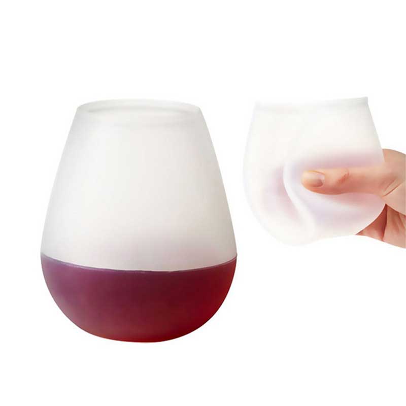Buiten Siliconen Wine Glasses Unbreakable Silicone Cups voor reispicknick