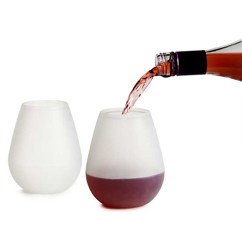 Buiten Siliconen Wine Glasses Unbreakable Silicone Cups voor reispicknick