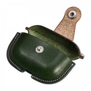 Nieuwe Apple AirPods Pro2 Protective Case, Military Green Color Matching Calfskin Integrated Protective Case, Bluetooth Headset Case Crash Resistant Leather Case